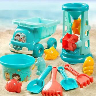 5pcs/18pcs/23pcs Plastic Beach Toy Set, Summer Pool & Beach Game Set, Outdoor Sand Play Tools For Boys & Girls, Excellent Holiday & Growth Gift, Camping Toys, Beach Tools, Toys>Beach, Girls Toys, Sand, Beach Toys