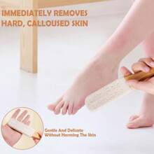 5/4/3/2/1pc Professional Multifunctional Double-Sided Foot File & Callus Remover, Beech Wood + Stainless Steel Pedicure Scrubber Tool For Dead Skin Removal & Smooth Heels - Unisex Spa Kit For Men & Women(3/2/1pc,More Colors)