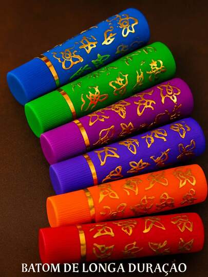 Batom 24h de Longa Duração com 6 Unidades Embalagem Decorada