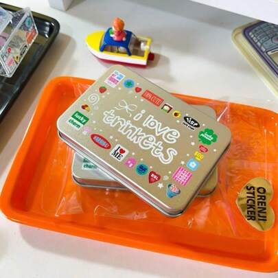 1 peça de caixa de lata articulada de metal para carteiras Altoid faça você mesmo - kit de recipiente de armazenamento pequeno portátil com tampa para armazenamento doméstico, caixa de armazenamento decorativa para festa de aniversário