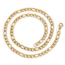 2pcs/Set Stainless Steel Figaro Chain Necklace & Bracelet Jewelry Set, Stylish Hip Hop Design For Men