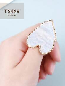 1 件戒指托调色板树脂壳板指甲油 UV 凝胶漆绘图颜色混合，指甲凝胶展示调色板美甲配件、美甲用品、美甲工具、美甲工具、返校、指甲、按压指甲的美甲工具 - 彩色 - 查看 33