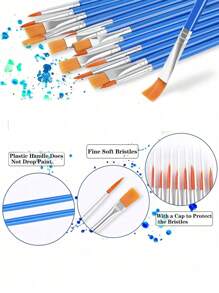 Children's And Adult Specific Brush Set - Durable Nylon Hairstylist Brush For Acrylic/Oil/Watercolor Painting - Suitable For Various Flat And Circular Tips Of Canvas, Face, And Nail Art (Loose Art Supplies) 5PCS/10pcs/18PCS/8PCS, Artist Acrylic Paint Brush Suitable For Acrylic Oil Painting Watercolor, Micro Section Painting, And Rock Painting, Children's Brush Macaron Color Matching