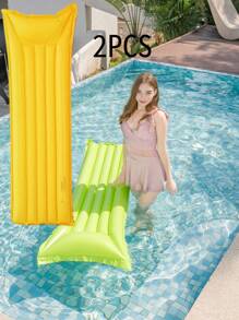 1PC Adult Inflatable Bed, Float, With Dual Airbags, Thickened PVC For Pool Parties, Beach