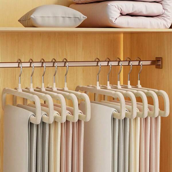 10 piezas de perchas con terciopelo antideslizantes, duraderas y resistentes con muescas para hombros para trajes, abrigos, chaquetas, pantalones y vestidos, perfectas para la organización y almacenamiento del armario