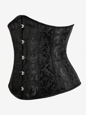 胸下束身衣提花腰部训练带瘦身束腰塑身衣，适合万圣节