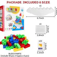 48Pcs Balance Stacking Game. Tetra Tower Board Game For Kids &Adults, Family Parties, Travel, And Team Building - Holiday Gifts For Halloween Fall - Multicolor - View 6
