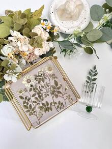20pcs/Set Vintage Watercolor Floral & Leaf Printed Paper Napkins, 13inch X 13inch, Disposable Elegant Gray Luncheon Napkin For Birthday, Wedding, Tea Party, Holiday, Restaurant & Hotel Party Decor, Party Supplies, Made From Virgin Wood Pulp - Multicolor - View 2