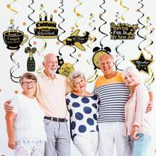 New Retirement Themed Party Spiral Hanging Decor, HAPPY RETIREMENT Party Atmosphere Decorations, Needs DIY Birthday Decorations Party Decorations Backdrop Wedding Decor Gifts Graduation