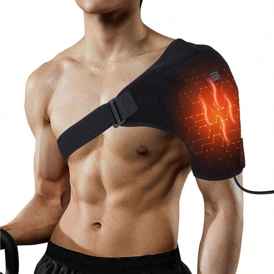 FEETLIST Shoulder-Heating-Pad-Heated-Wrap - 3 Level Adjustable Heat,Heated Brace Keep Joints Warm For Men Women,Shoulder Support With USB Cable,Suitable For Family And Friends - 1 - 查看 1