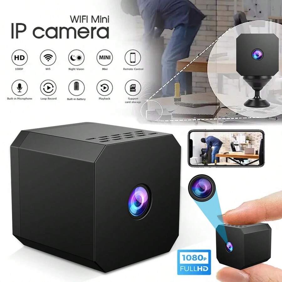 Mini Camera HD 1080P Home Small Wireless Wifi Cameras Outdoor Upgraded Motion Detection Night Vision Camera  - Black - View 1