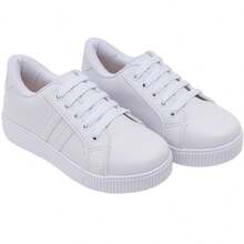 Tênis Infantil Feminino Casual Confortável Moda 28 ao 36 - Branco - Visão 6
