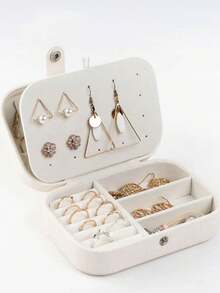 4/1 件便携式珠宝收纳盒，旅行耳环项链戒指盒，简约珠宝收纳盒，阳光旅行酷炫返校