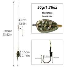 1pc European Style Carp Fishing Feeder Set, Including Strong Power Fishing Line, Feeder, Lead Feeder Cage, Baiting Cage