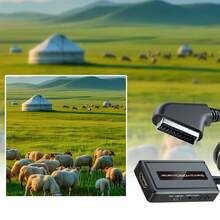 NetHong SCART To H.DMI Converter Adapter Composite Audio Video Adapter DVD SKYBOX 1080P - Black - View 5