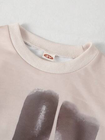 2 st/set avslappnad sportoutfit för pojkar, lös passform, tröja och byxor med huva, bekväm för utflykter, elegant, hiphop-stil, höst/vinter