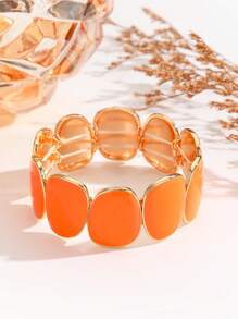 The Color Oil Painting Process Is Fashionable And High-End. It Is A Versatile Alloy Bracelet For Women. The Geometric Creative Bracelet Is Suitable For Both Men And Women For Daily Wear