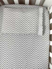 Laura Baby 2-Piece Sheet Set For American Standard Crib Or Mini Crib 100% Cotton - 雪佛龍 - 查看 3