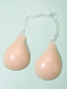 全新硅胶隐形文胸，带肩带，防滑款式，可提升和聚拢，适合婚礼、无肩带礼服、隐形内衣、连衣裙、连体裤和度假 - 杏色 - 查看 6