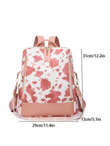 Fashion Anti-Theft Backpack Purse Preppy College School Daypack Women's Travel Knapsack - Pink - View 6