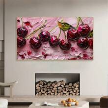 1 buc. Decor cameră cu cireșe, artă estetică roz pentru fetiță, decor drăguț pentru fetiță. Decorațiune pentru camera bebelușului. Artă murală pentru camera creșei. Postere vintage drăguțe și inspiraționale, cadouri pentru copii. Decor cameră copii, decor cameră fete, decor boho pentru camera copiilor, decor cameră de joacă, imprimeuri pentru camera copiilor mici, artă murală eclectică pentru camera bebelușului.