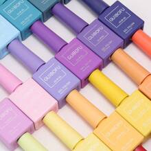 Set de 48 piezas de esmalte de uñas en gel de 15ml, serie de 48 colores con acabado brillante de otoño. Esmalte semipermanente con brillo y lentejuelas. Set de kit de arte de uñas con esmalte UV, todo en un solo color por frasco, para manicura y diseño de uñas.