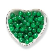 100 Stücke 8mm einfarbige Glasperlen rund für Armband, Halskette, DIY Schmuckherstellung