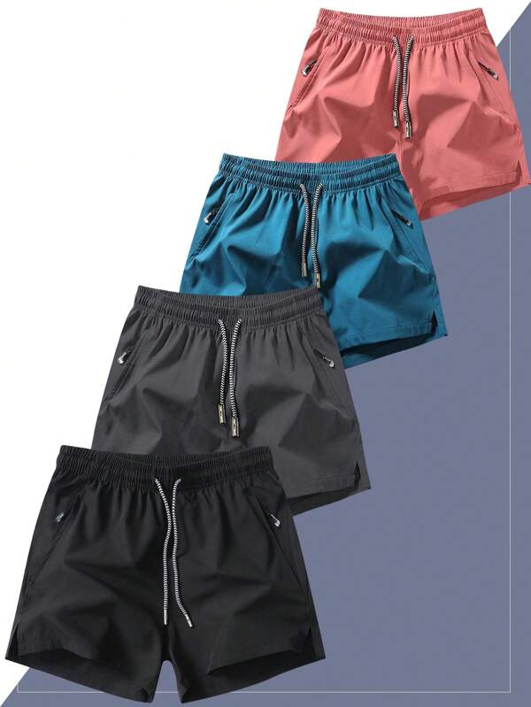 Men's Summer Fashion Casual Elasticated Waist Shorts, Suitable For Running, Fitness, Camping, Rock Climbing And Other Outdoor Sports