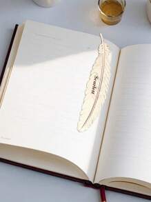 1pc Gift Box Bookmark, Custom Vintage Feather Bookmark, Laser Engrave Name, Exquisite Gift Box, Gifts For Readers, Book Lovers, Friends, Family, Couples, Birthday Gifts, Graduation Gifts, Back To School Gifts, Back To School, Back To School Gifts, Back-To-School Gifts