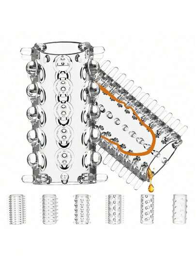 6PCS Penis Sleeves Cock Ring Silicone Penis And Ball Rings Cockring Erection Enahncing Enlagement Male  Mini Size Protable Adult Sex Toys For Men Training