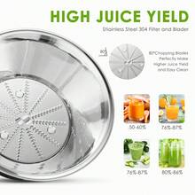 Juicer Machines,3 Speed Control,Juicer Whole Fruit And Vegetables, Centrifugal Juicer Extractor Max Power 400W,Cleaning Brush And Juicing Recipe Included - US A Type Plug(110-127V) - View 3
