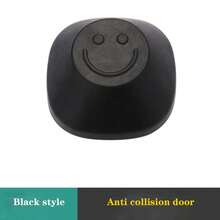 2pcs Smiling Face Silicone Door Stopper, Wall Protector, Self-Adhesive Soundproof Anti-Collision Door Handle Lock Cover For Refrigerator, Available In Black, White And Gray - Multicolor - View 12