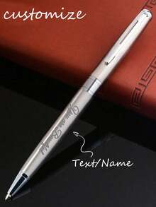 1pc Customized Metal Signature Pen - Customizable Name Or Logo, Comes With Exquisite Gift Box, Ideal For Office, Birthday, Personalized Wedding Gifts. Multifunctional, Durable, Beautiful, Reusable, Exquisite, Fashionable, High Quality, Rich Colors, Modern, Customized, Personalized, Unique, Ideal Gift For Him, Also Suitable For Dad, Mom, Family, Friends, Tea Room, Home, Garden And Other Occasions. - Multicolor - View 6