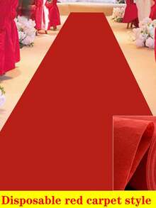 1pc Disposable Aisle Carpet 78.74in/196.85in/393.7in, Navy Blue, Light Blue, Red, Black And White Aisle Carpet, Floor Mat, Event Party, Wedding Opening Ceremony, Celebration Aisle Carpet, Welcome Mat For Stage Full Coverage, Outdoor Commercial Carpet, Fashion Show Runway Carpet - Non-Slip Runway Carpet, Event/Wedding/Photography Use - Multicolor - View 13