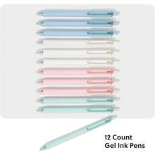U Brands U-- Bolígrafos de gel reciclados, juego de 12, motas pastel, punta mediana (0,mm), negra - 1 - Ver 3