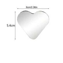 Heartshape Frameless Convex Blind Spot Car Rearview Mirror, High Definition, Wide View
