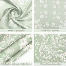 Satin Head Scarf - 27.5 Inch Silk Hair Wrap For Women - 淺綠色 - 查看 6