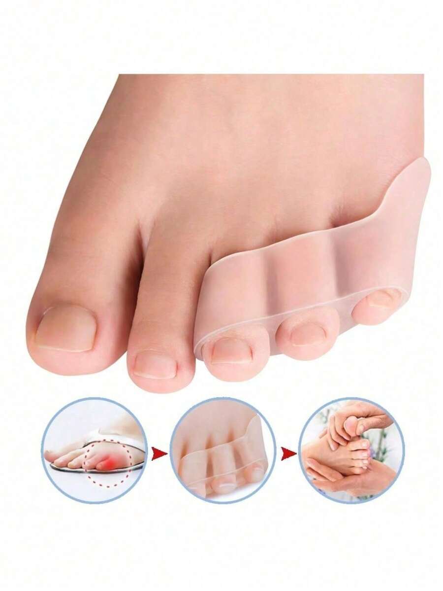 1/2/4/16 piezas Protectores de dedos de los pies de silicona transparente, convenientes para cubrir y proteger los dedos de los pies