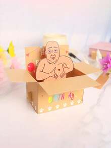 1 Thiệp mừng sinh nhật vui nhộn - Thiết kế nhân vật 3D hài hước với giấy màu, có ô viết và phong bì, thích hợp cho sinh nhật, kỷ niệm, Ngày của mẹ, Ngày của cha, trang trí nhà cửa và lời mời dự tiệc, Thẻ quà tặng, Thiệp chúc mừng 3D nhiều màu - Nhiều màu - Xem 1