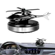 Car Air Freshener, Solar Energy Rotating Helicopter Aroma Diffuser Long Lasting Fragrance Perfume Cars Interior Decoration - Bạc - Xem 1