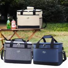 Bolsa enfriadora grande para exteriores, bolsa de almuerzo aislada con diseño ergonómico, correa para el hombro ajustable para uso al aire libre, campamento, trabajo, sin contacto con alimentos, temporada de vuelta a la escuela