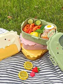 Personalized Large Capacity Lunch Box, Sealed Leak-Proof Bento Box, Portable Meal Container, Outdoor Picnic Box, Back To School Essential, Multi-Functional, Durable, Colorful, Modern Minimalist - Multicolor - View 4