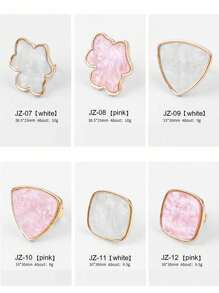 1 件戒指托调色板树脂壳板指甲油 UV 凝胶漆绘图颜色混合，指甲凝胶展示调色板美甲配件、美甲用品、美甲工具、美甲工具、返校、指甲、按压指甲的美甲工具 - 彩色 - 查看 9