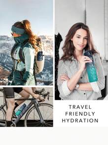 1pc 300/800/2000ml Large-Capacity Gradient Water Cup, Portable Outdoor Travel Sports Straw Cup,Water Bottles With Times To Drink And Straw, Motivational Water Bottle With Time Marker, Leakproof, Drinking Sports Water Bottle For Fitness, Gym And Outdoor,Back To School