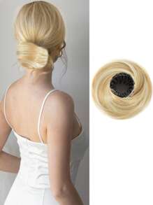 Elegant Women's Bun Hairpiece Hair Extension, 3inch Stretchable Hair Clip Synthetic Wig , High-Temperature Fiber, Versatile For All Hair Types, Secure Fit Design, Hair Accessories Suitable For All Women's Daily Wear And Gatherings