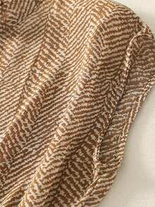 Women's Casual Loose Luxury Chic Shirt Top, Fashionable And Stylish, Summer - Coffee Brown - View 4