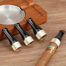 4-Pack Universal Cigar Mouthpiece Filters, Reusable & Washable With Heat-Shrink Technology, Fits 42-57 Ring Gauges. Ideal Gift For Men & Dad. - đen - Xem 4