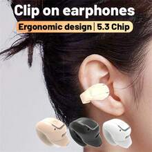 1 件全新夹式耳机：迷你无线耳塞，45mAh 电池续航时间，通用手机控制和语音降噪功能，适合运动且兼容所有智能手机