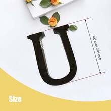 黑色字母墙贴 A-Z - 单个字母高度 4 英寸/6 英寸/8 英寸，亚克力镜面，带 0.4 英寸厚泡沫背衬。双层设计呈现 3D 立体效果；单层设计更显简约。自带背胶，可粘贴于墙面或玻璃上。撕下保护膜即可呈现镜面效果。 - 黑色 - 查看 67