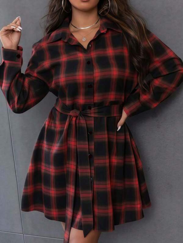 Chemise décontractée à carreaux pour femme, convient pour l'automne, l'hiver et le printemps